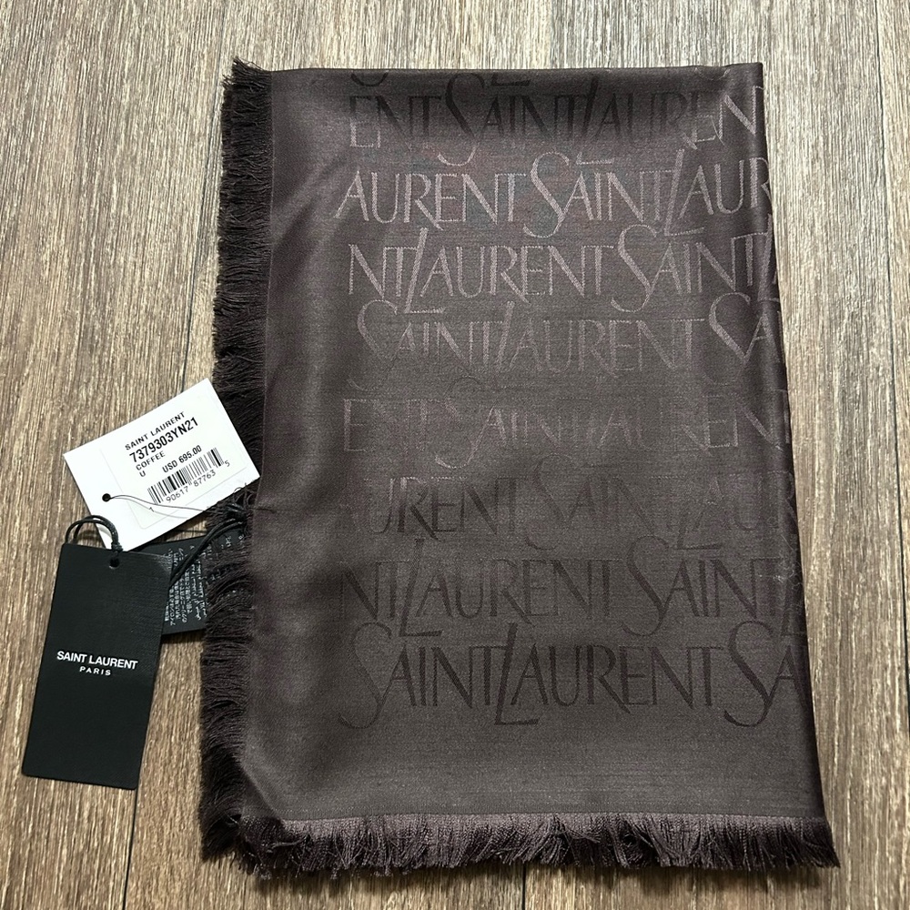 Dark brown Saint Laurent Scarf